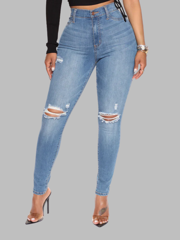 High Rise Compression Skinny Jeans