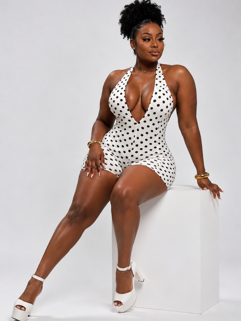 Dot Halter Romper