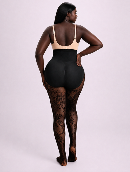 Floral Lace Shaping Tights