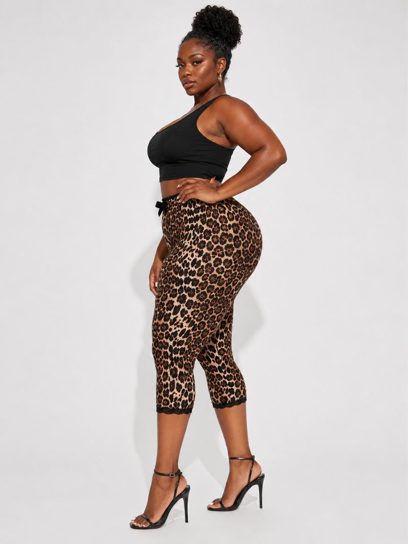Leopard Curve Capri