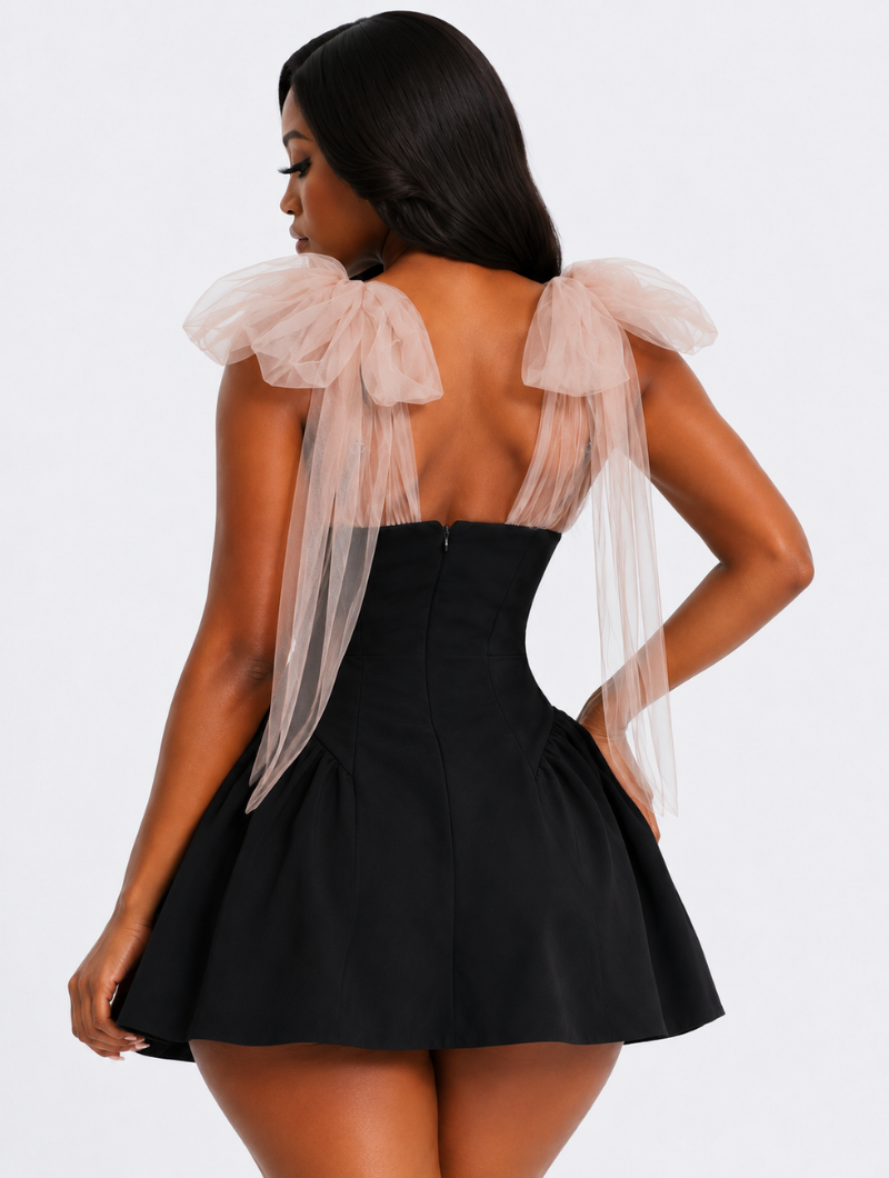 Coquette Mesh Shoulder Mini