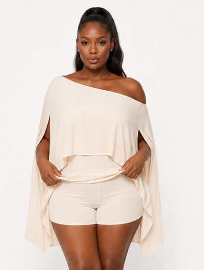 One Shoulder Skort Set