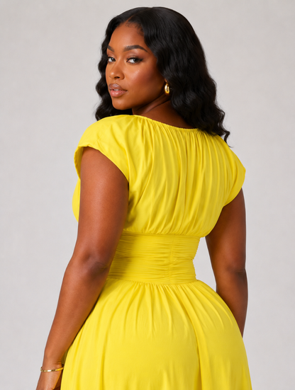 Sunny Hourglass Midi Dress