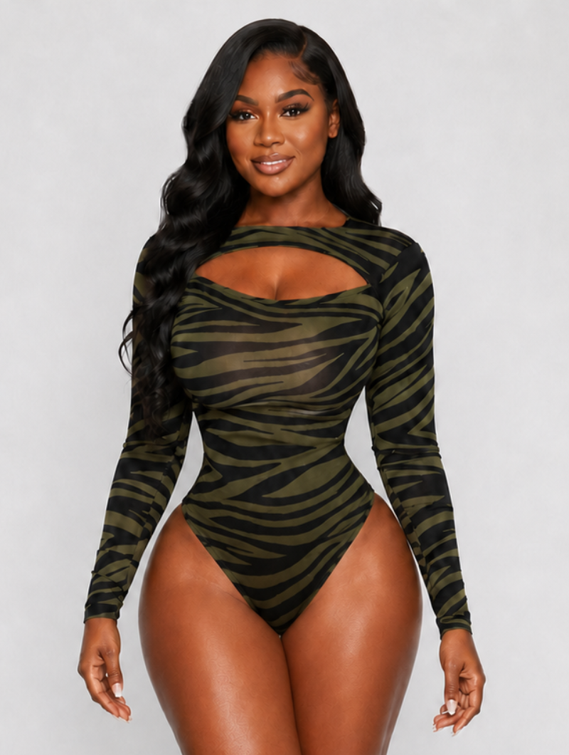 Olive Zebra Wrap Set