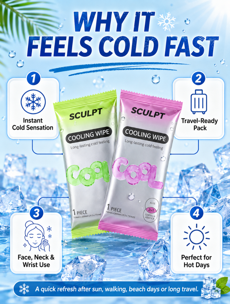 Pocket Ice Cooling Wipes