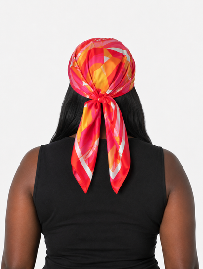 Sunset Glow Satin Scarf