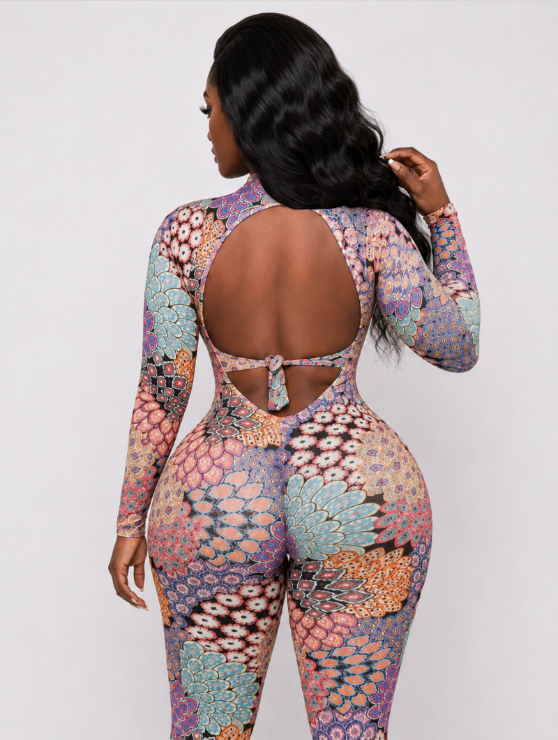Boho Petal Ruffle Catsuit