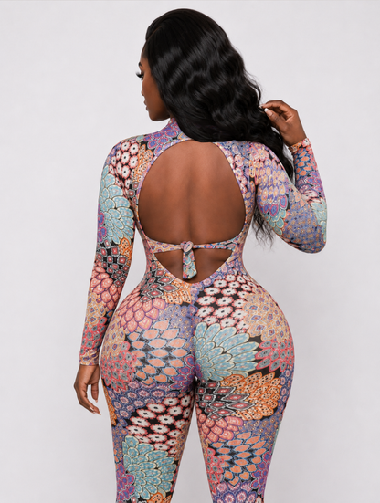 Boho Petal Ruffle Catsuit