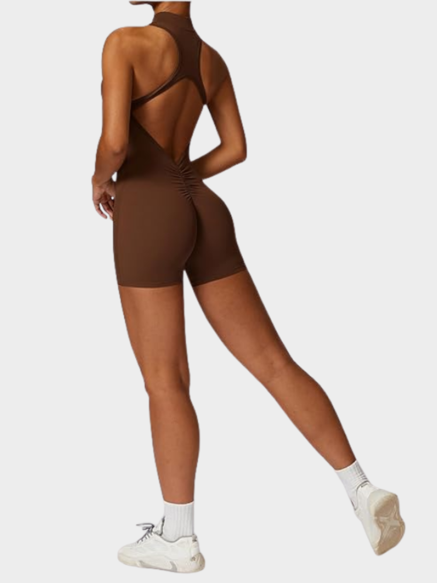 Backless Fitness Jumpsuit