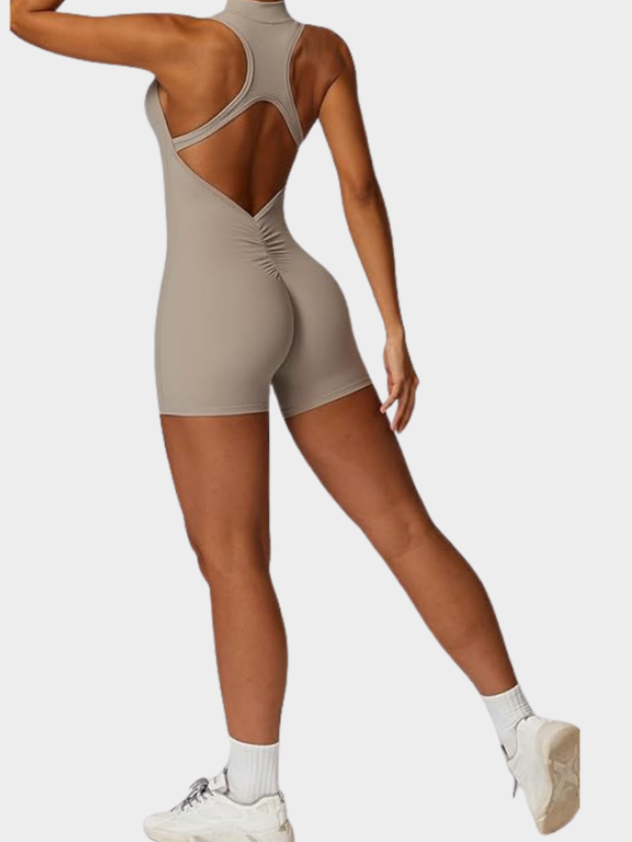 Backless Fitness Jumpsuit