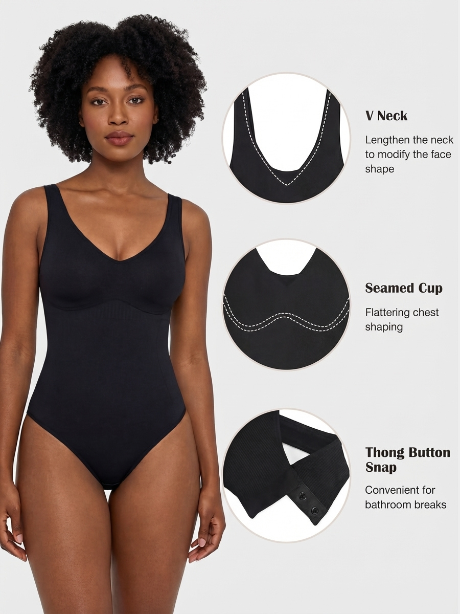 Slimming V-Neck Bodysuit