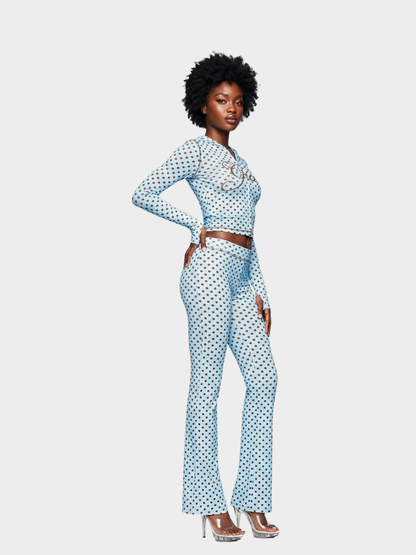 Two-Piece Colorblock Zip Up Set
