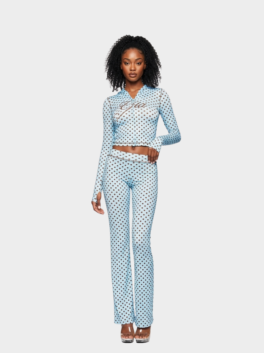 Two-Piece Colorblock Zip Up Set