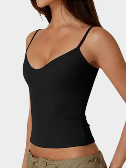 Spaghetti Strap V Neck Sleeveless Camisole