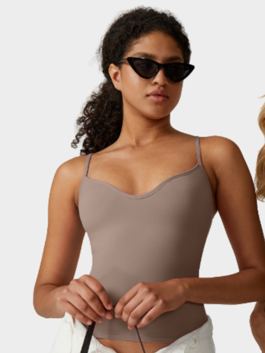 Spaghetti Strap V Neck Sleeveless Camisole