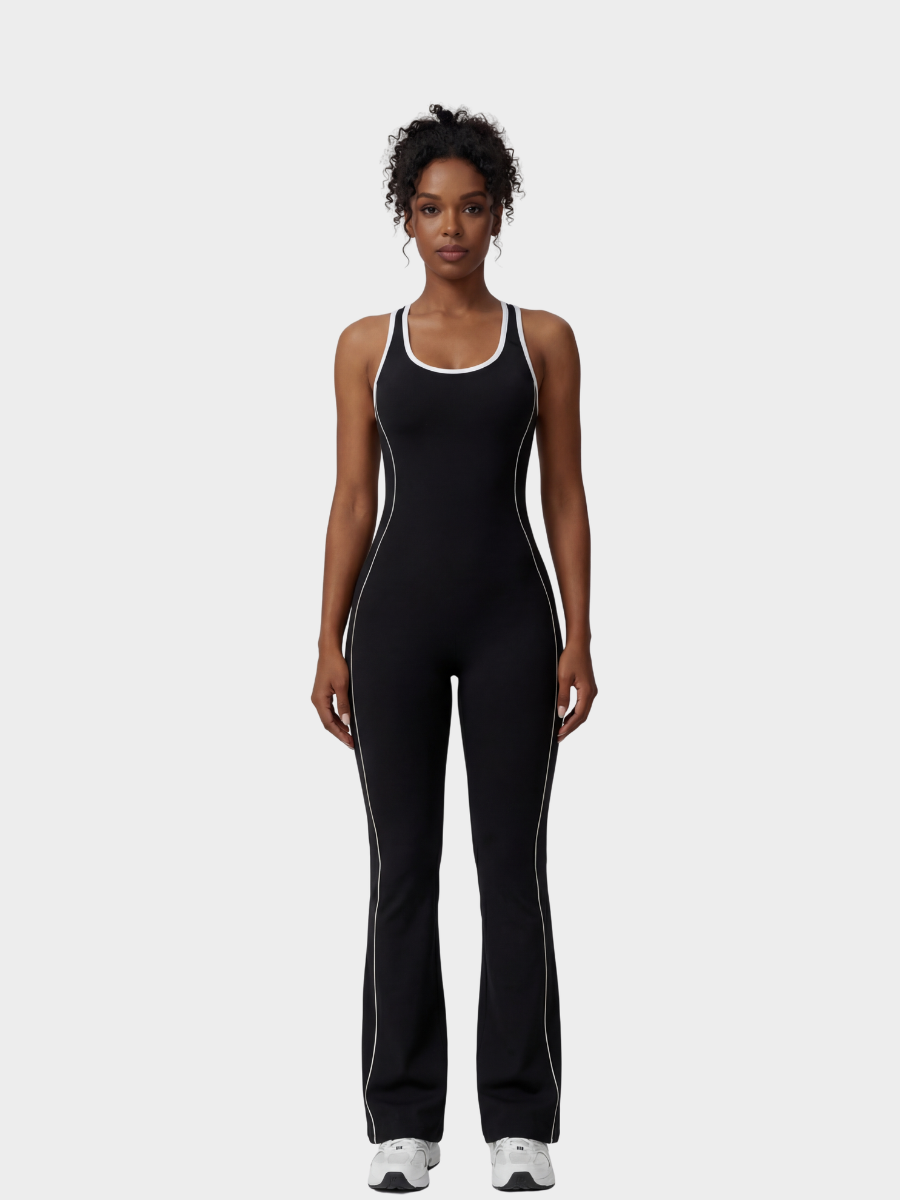 Backless Colorblock Jumpsuit