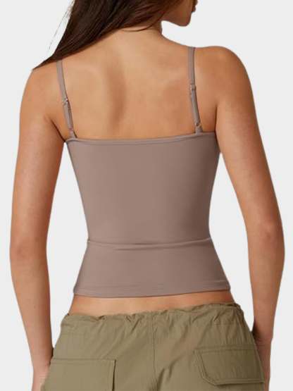 Spaghetti Strap V Neck Sleeveless Camisole