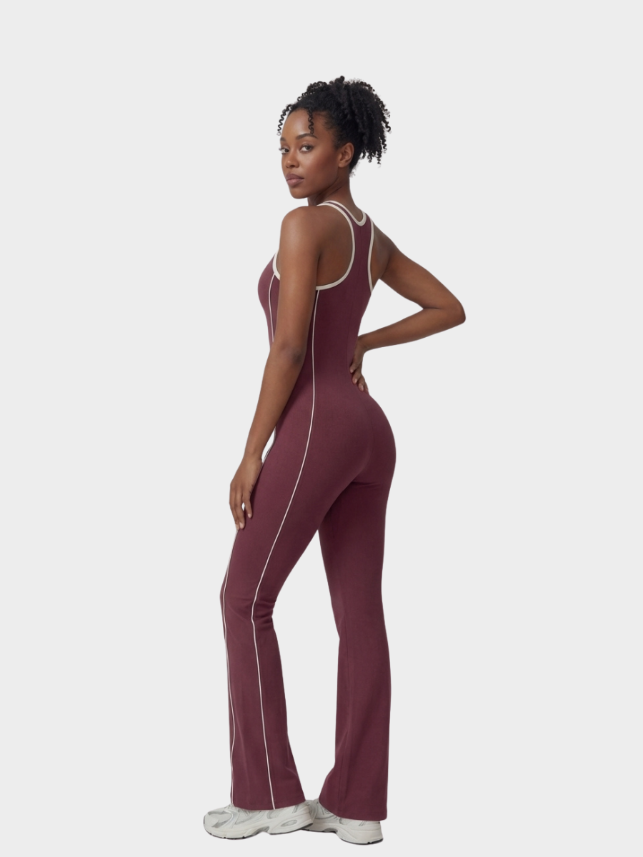 Backless Colorblock Jumpsuit