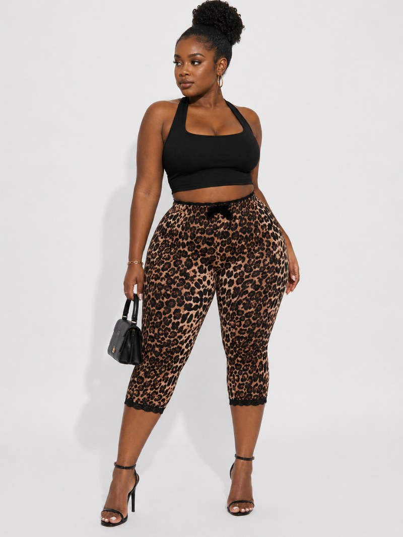 Leopard Curve Capri
