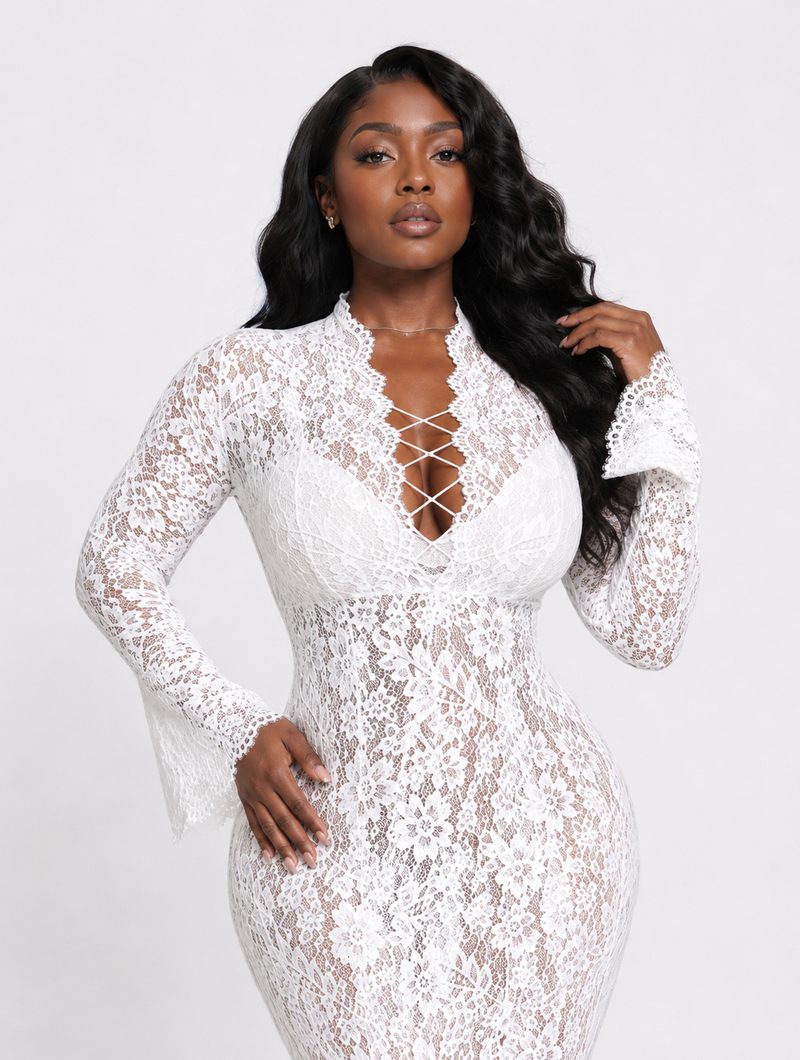 Ethereal Lace Flare Maxi