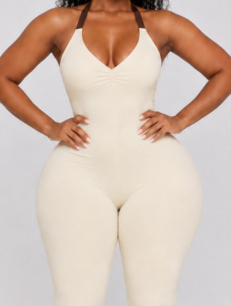 Backless Bow Halter Jumpsuit