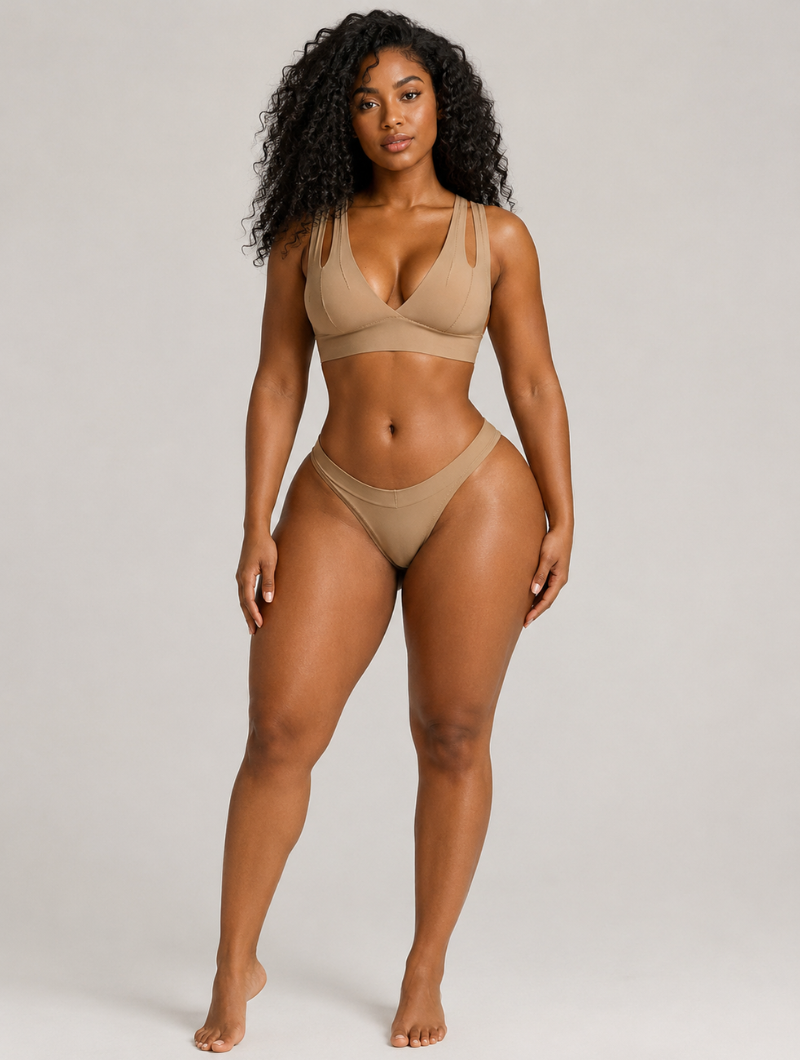 Second-Skin Slashed Bralette