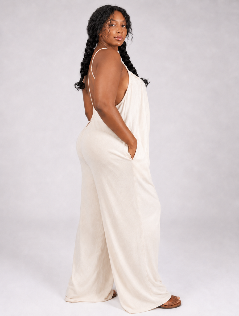Breezy Backless Palazzo Jumpsuit