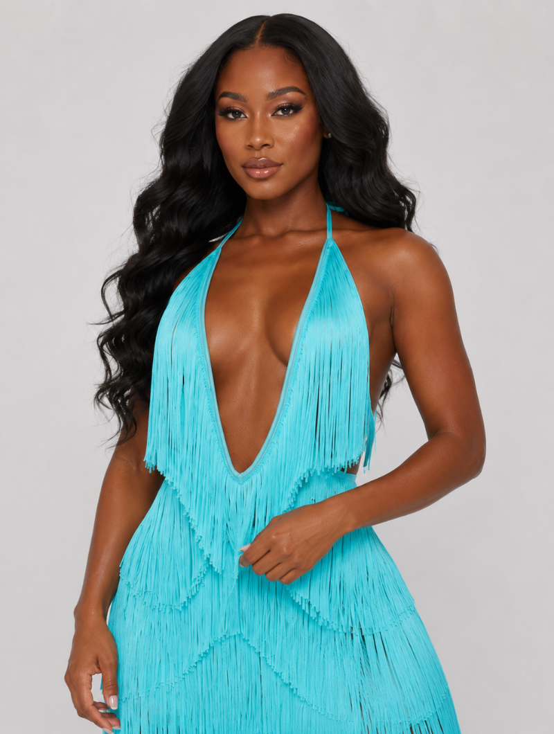 Ocean Motion Tassel Dress
