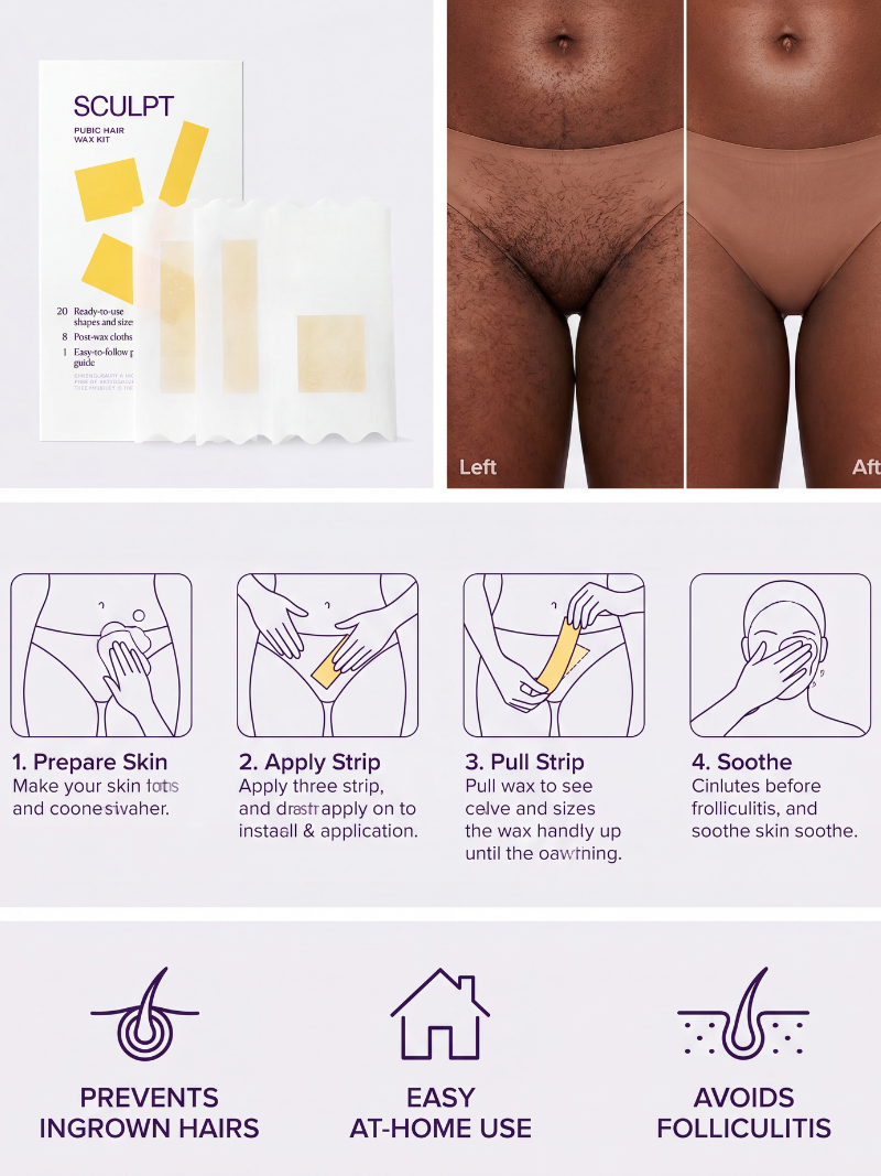 Ingrown-Free Pubic Wax Kit