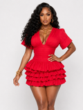 Crimson Tiered Grid Set