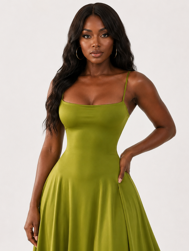 Satin Sculpt Slip Dress