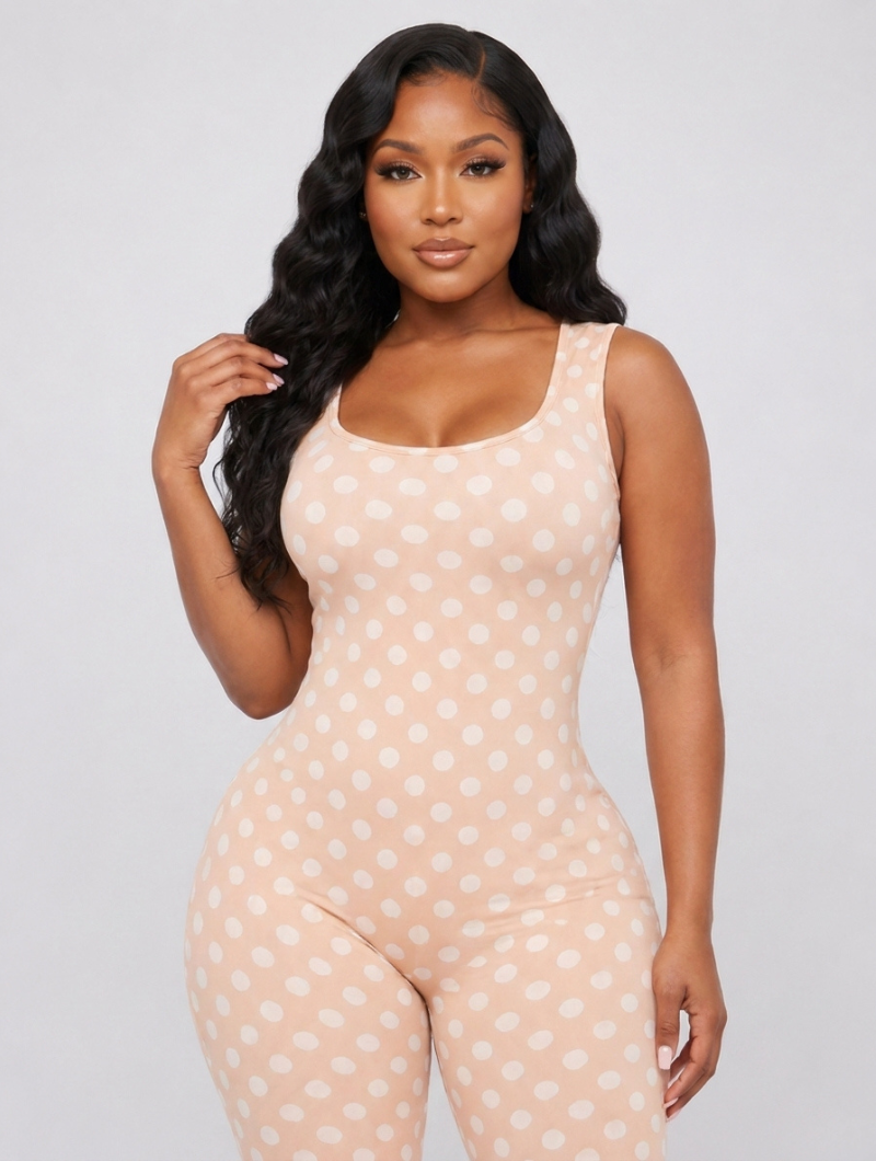 Bare Back Dotty Jumpsuit