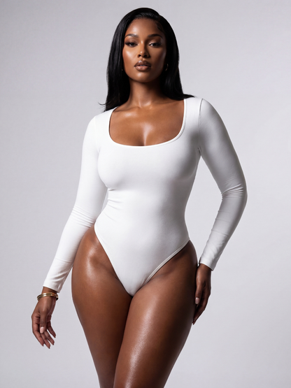 Modern Long Sleeve Thong Bodysuit