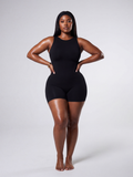 Scoop Neck Backless Bodysuit