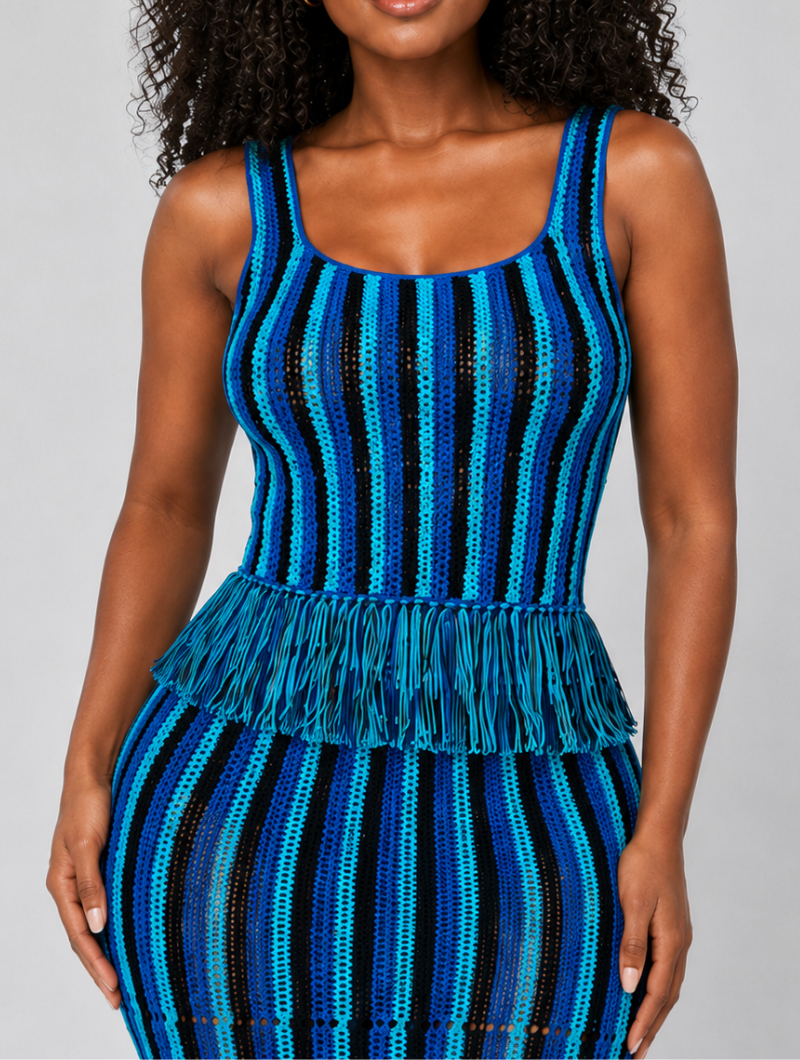 Boho Fringe Crochet Set
