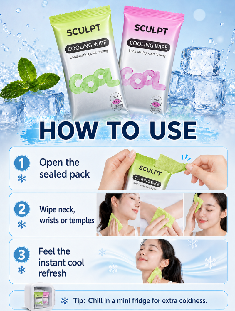 Pocket Ice Cooling Wipes
