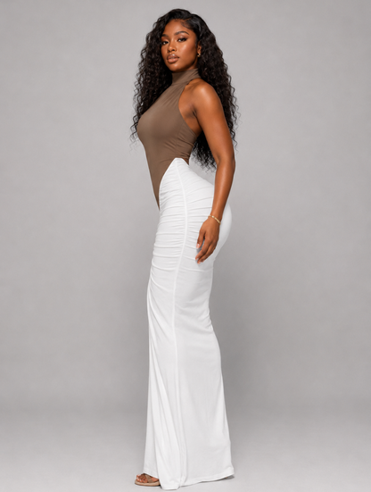 Hourglass Illusion Halter Dress