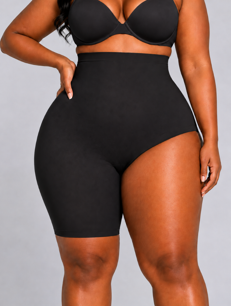 Asymmetric High-Rise Sculpt Shorts