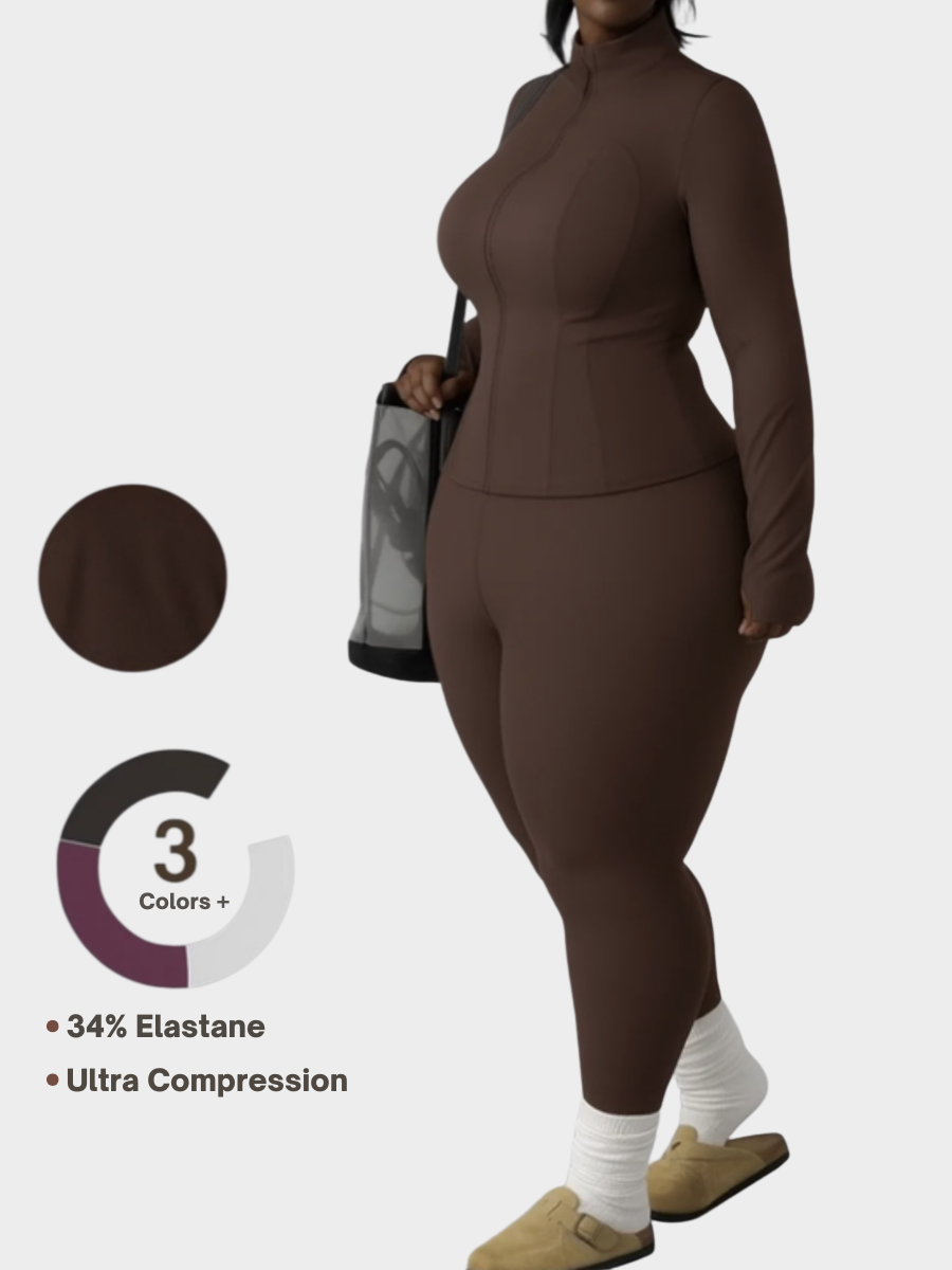 Women's Zip Up Jacket & Leggings Sport Set