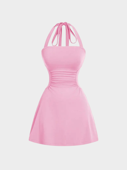 Ruched Halter Dress