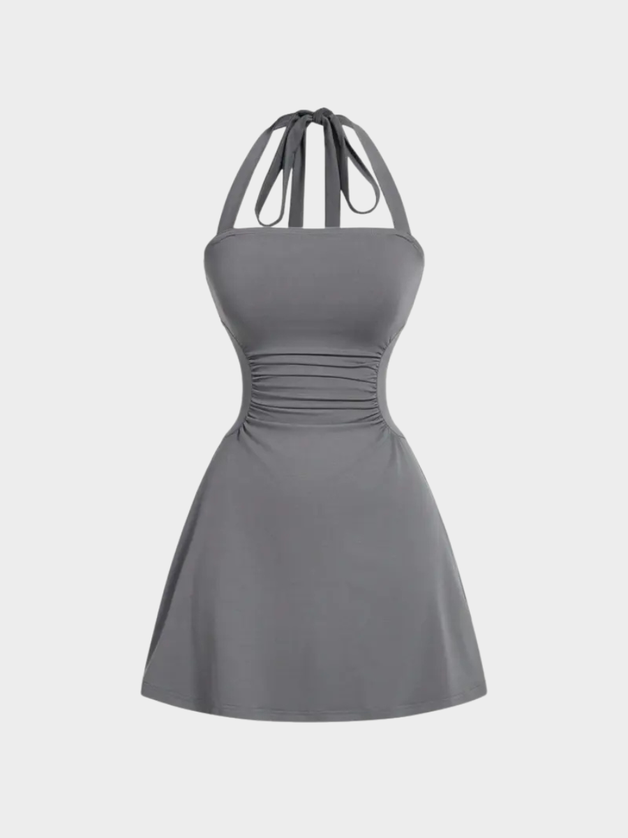 Ruched Halter Dress