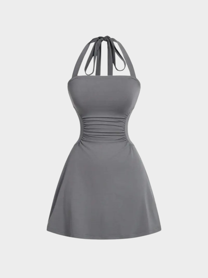 Ruched Halter Dress