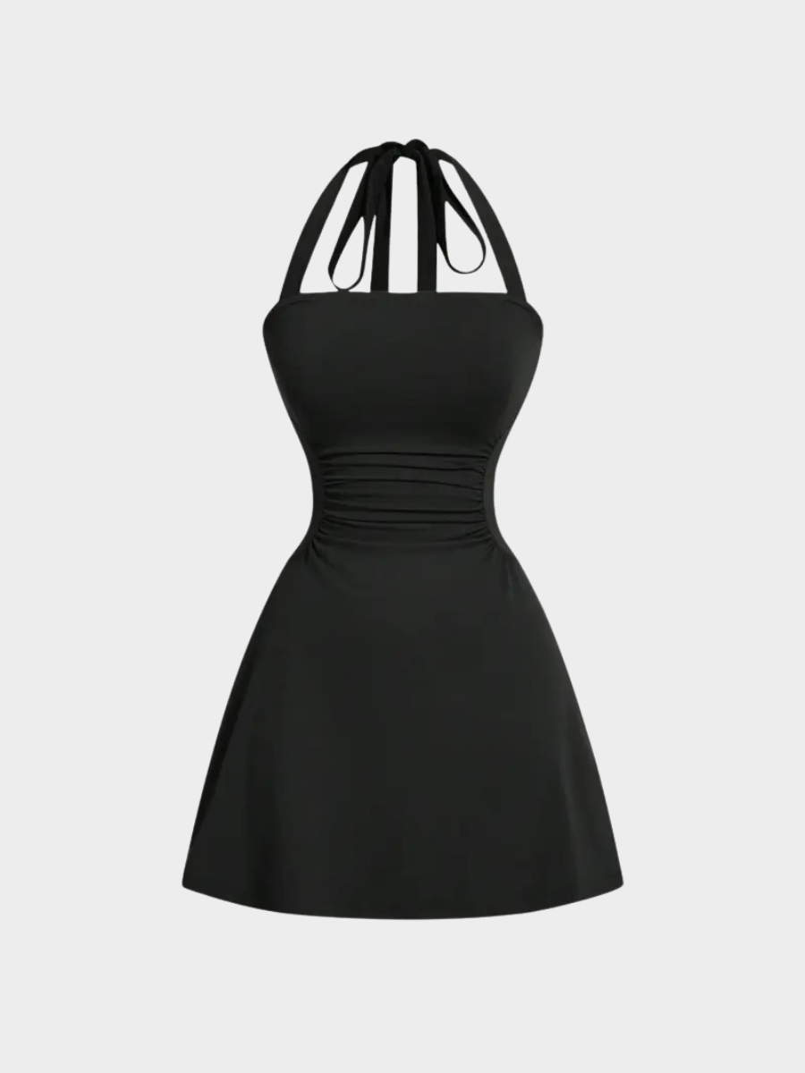 Ruched Halter Dress