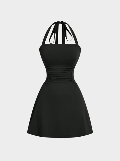 Ruched Halter Dress