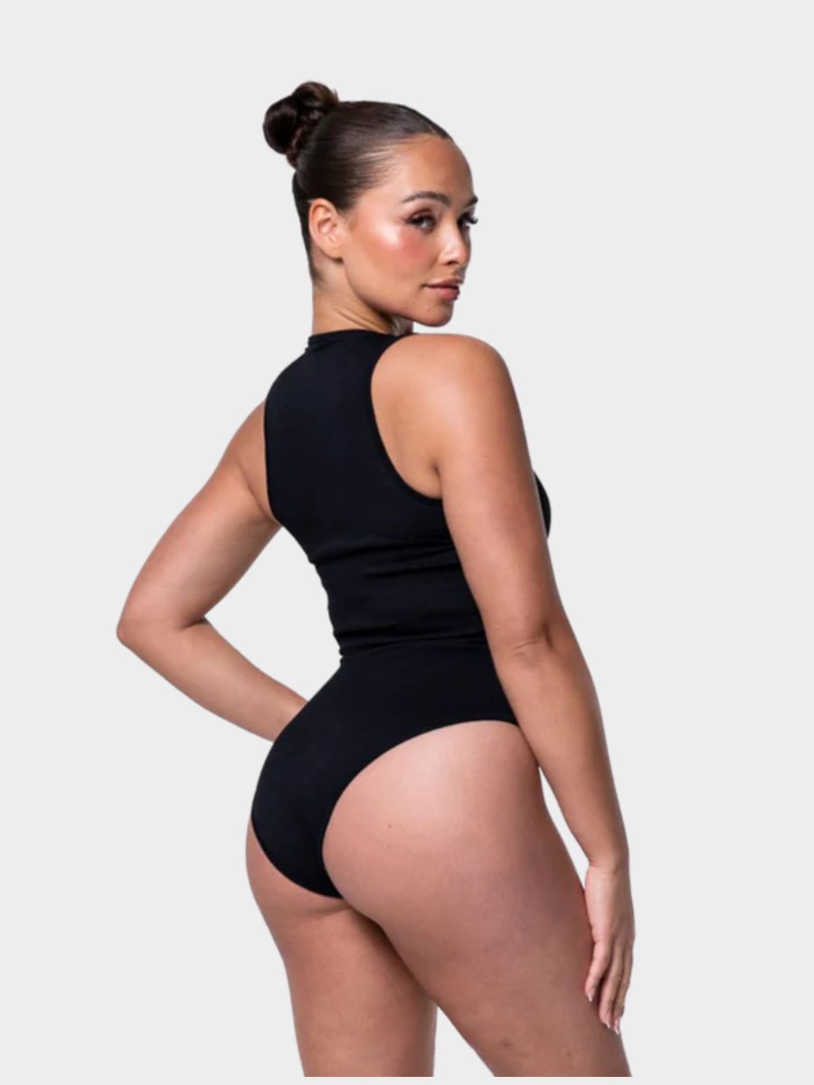 Hourglass Shape Ribbed Bodysuit