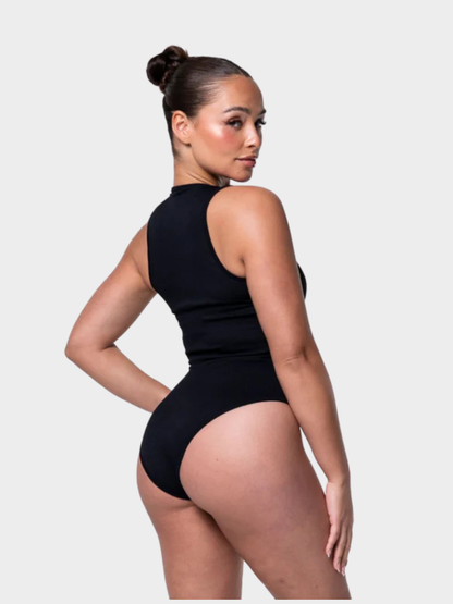 Hourglass Shape Ribbed Bodysuit