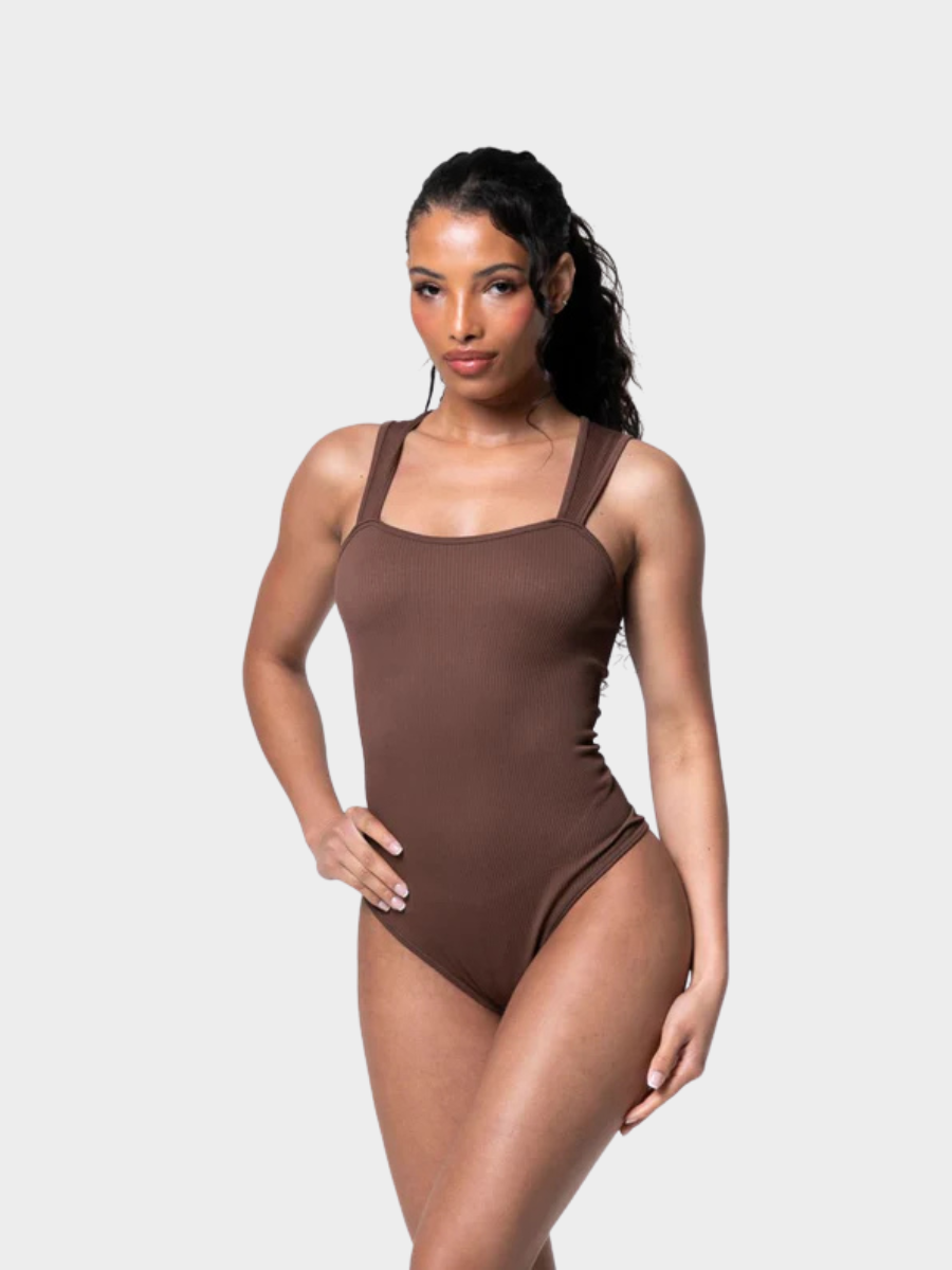 Hourglass Shape Ribbed Bodysuit