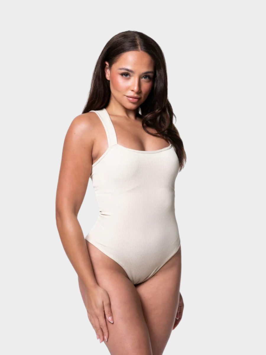 Hourglass Shape Ribbed Bodysuit
