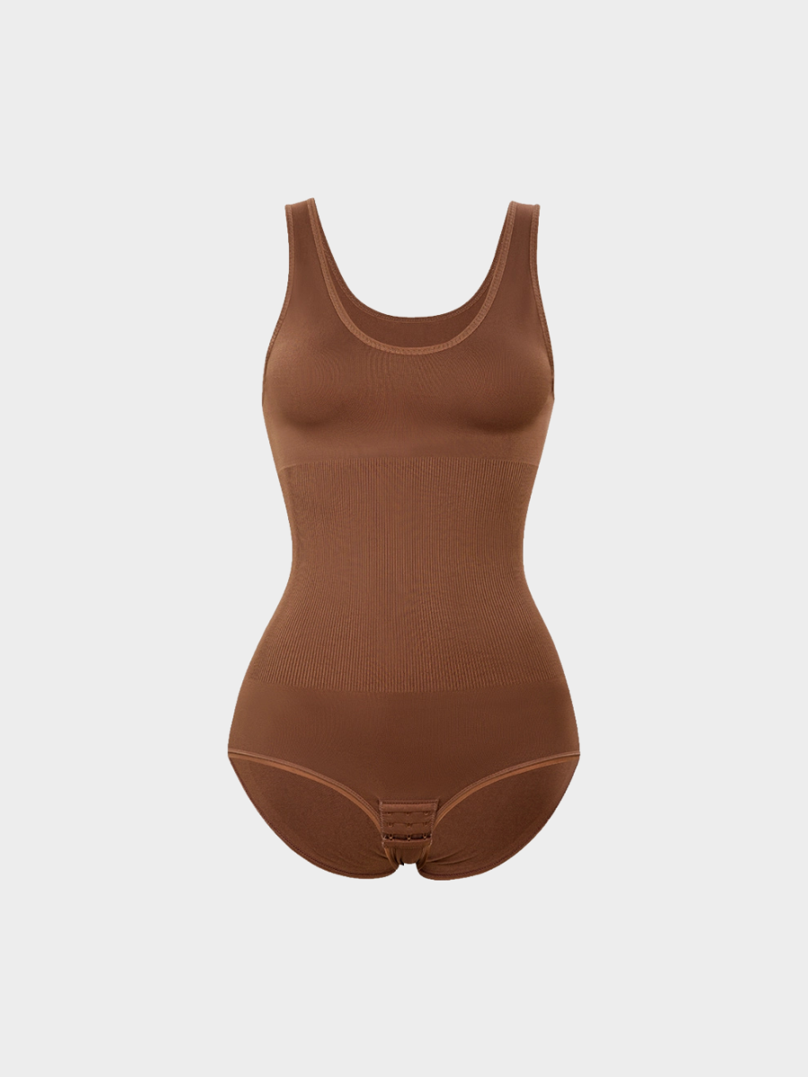 Women Seamless Round Neck Tummy Control Bodysuit