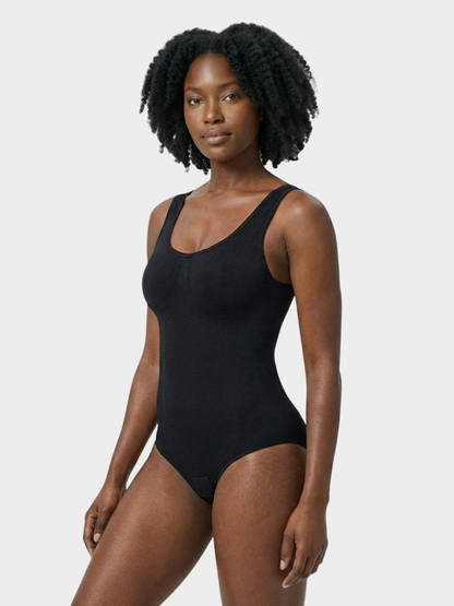 Women Seamless Round Neck Tummy Control Bodysuit